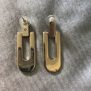 Chico’s Silver-Tone Paper Clip Style Earrings